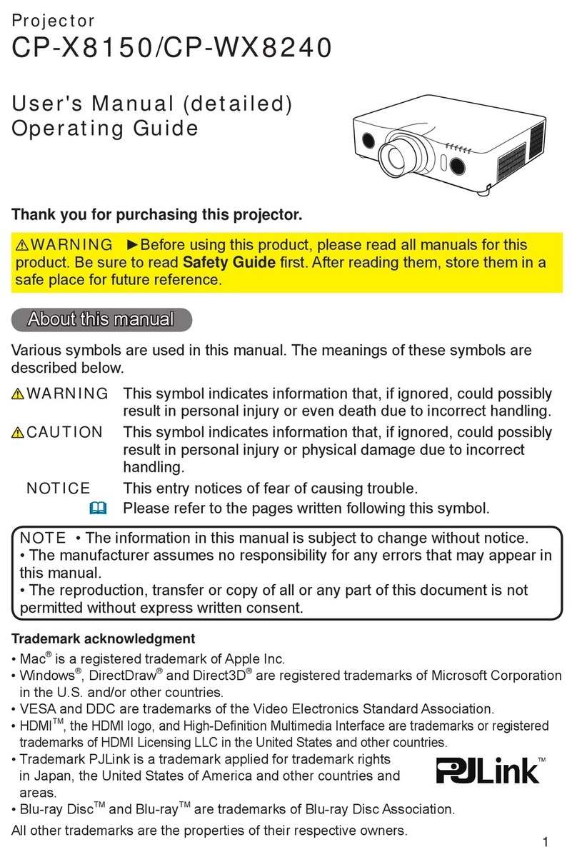 Hitachi CP-X8150 user manual
