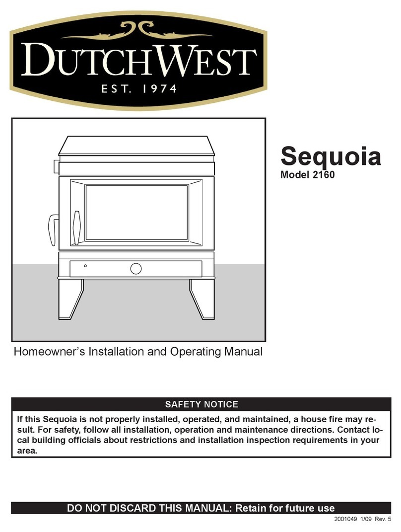 DutchWest Sequoia 2160 Homeowner's installation and operating manual DutchWest Sequoia 2160 Homeowner's installation and operating manual