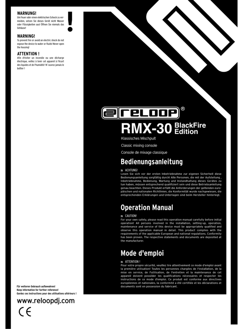 Reloop RMX-30 BlackFire Edition User manual