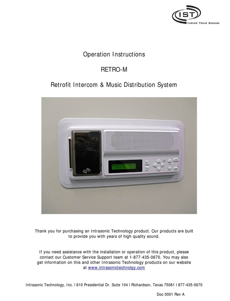 Intrasonic Technology RETRO-M Operation instructions