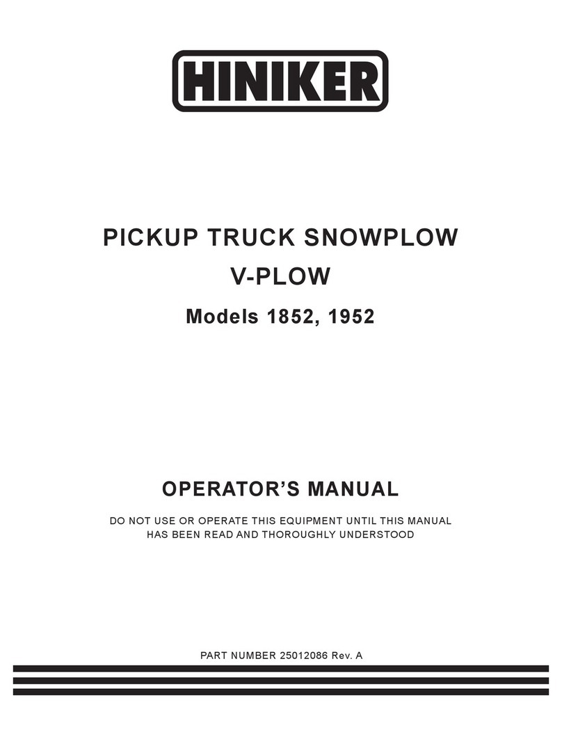Hiniker 1852 Operator's manual