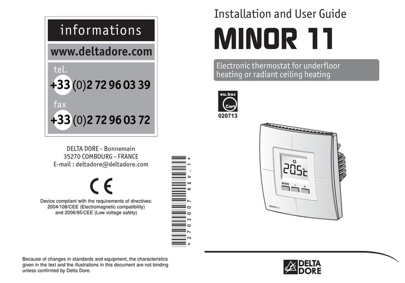 DELTA DORE MINOR 11 Installation and user guide