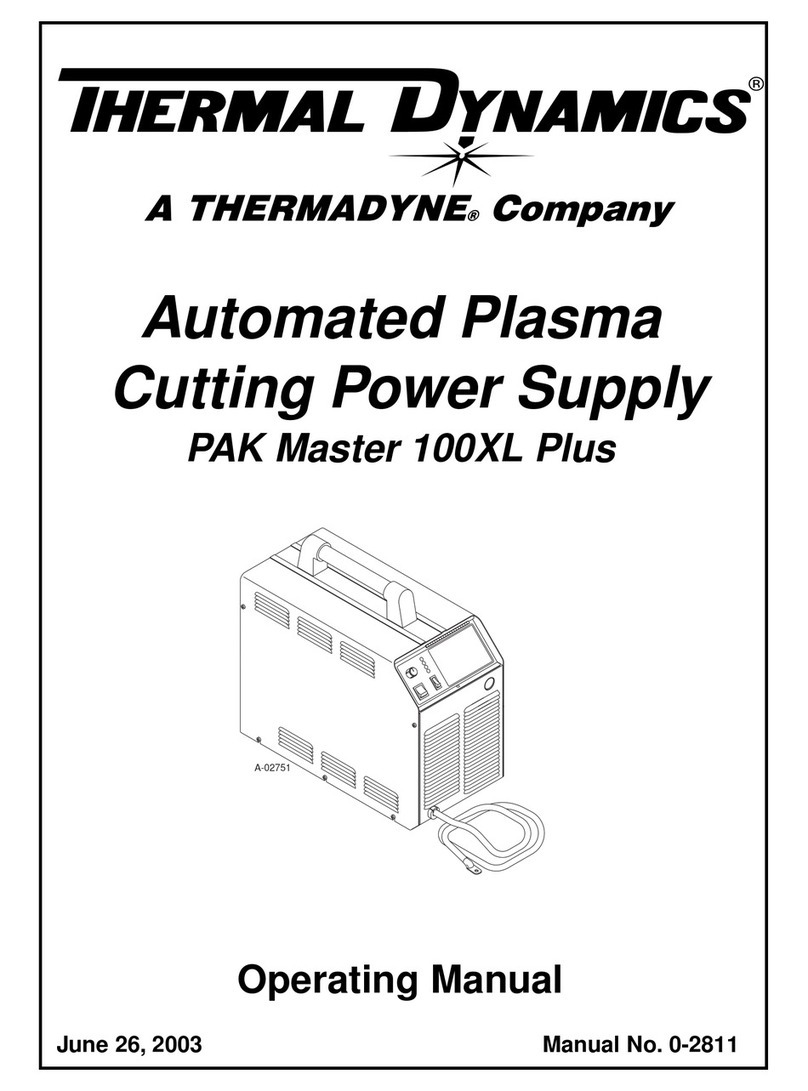 Thermal Dynamics CE Pak Master 100XL Plus operating manual Thermal Dynamics CE Pak Master 100XL Plus operating manual