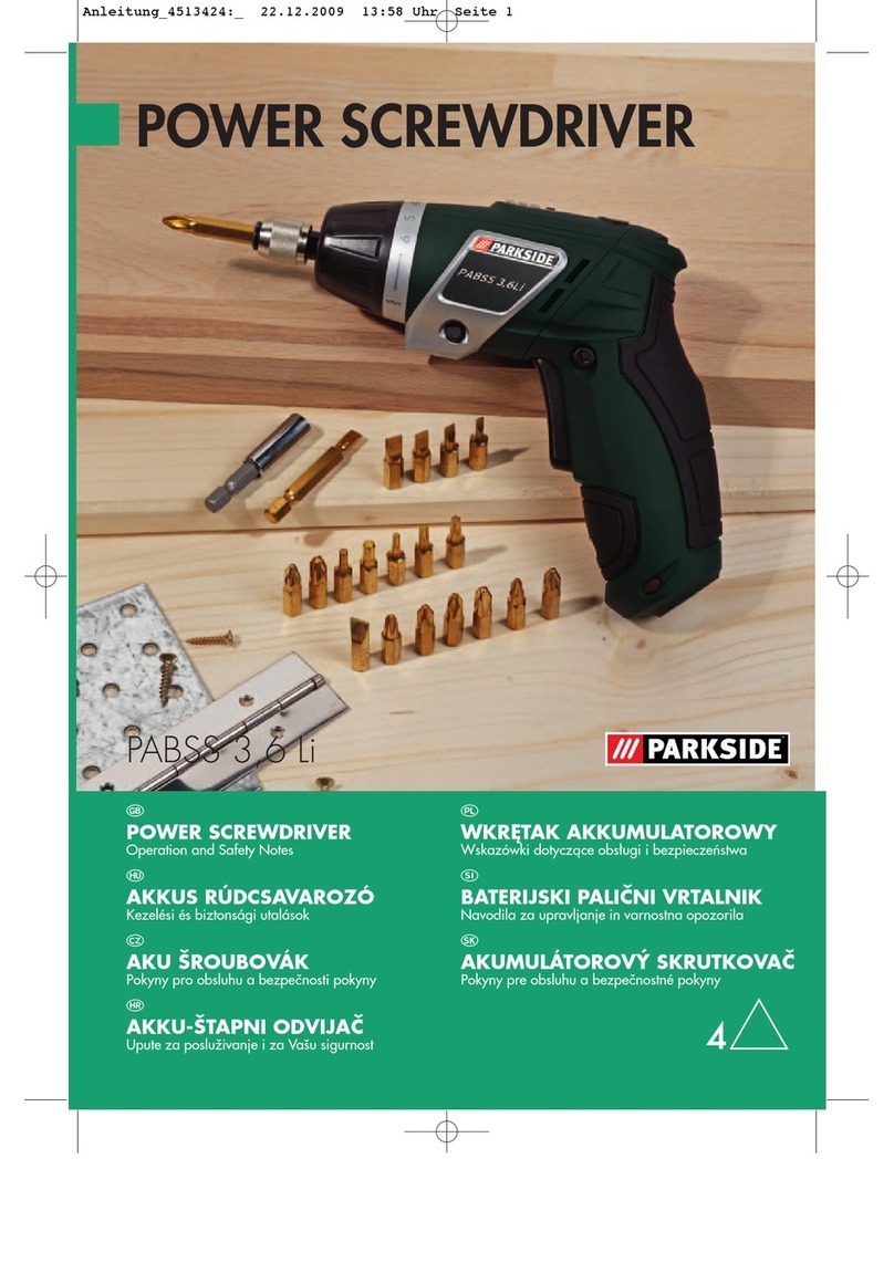 Parkside PABSS 3 Operation and safety notes