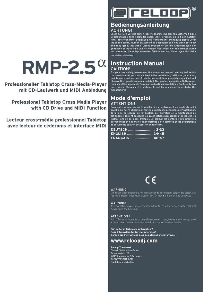 Reloop RMP-2.5 alpha instruction manual