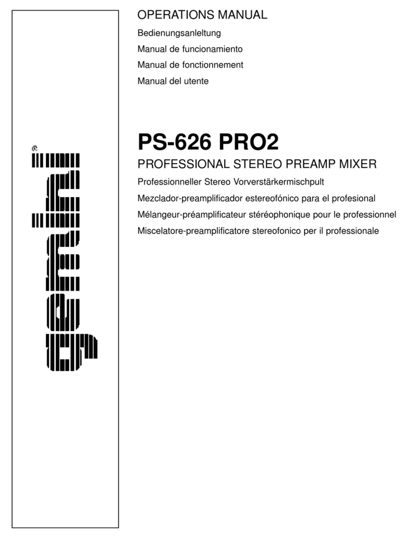 Gemini PS-626 PRO2 User manual Gemini PS-626 PRO2 User manual