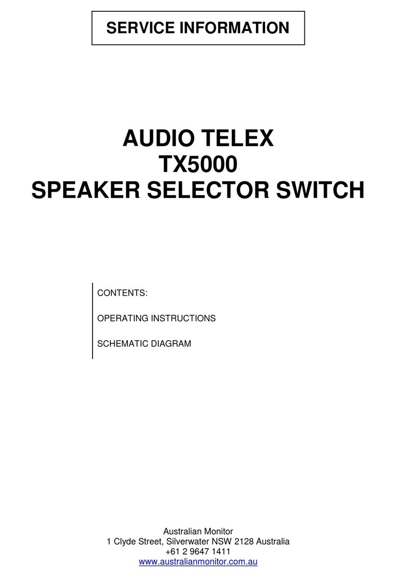 AUDIO TELEX Audio Telex TX5000 Service information