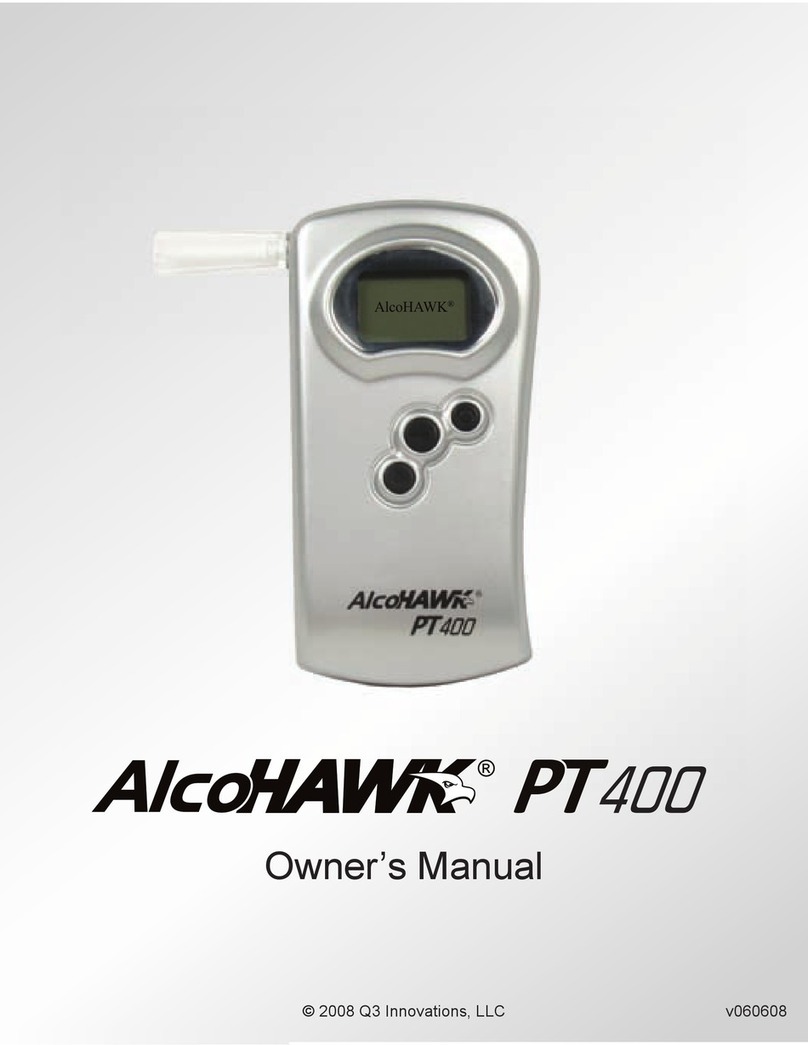 Q3 Innovations AlcoHAWK PT400 owner's manual Q3 Innovations AlcoHAWK PT400 owner's manual