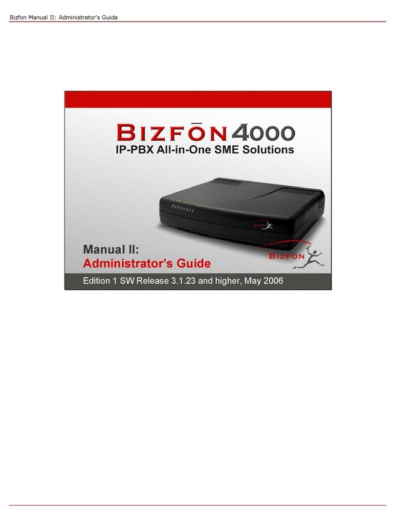 Bizfon 4000 Administrator's guide