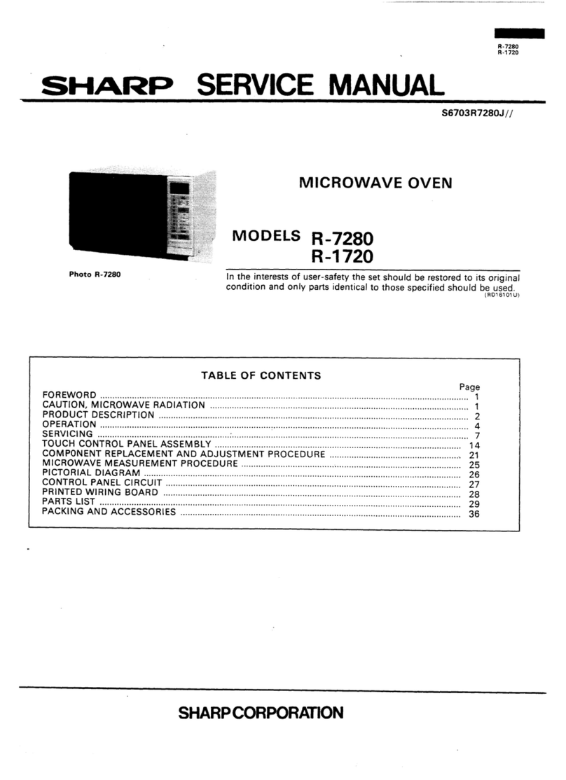 Sharp R-7280 User manual Sharp R-7280 User manual