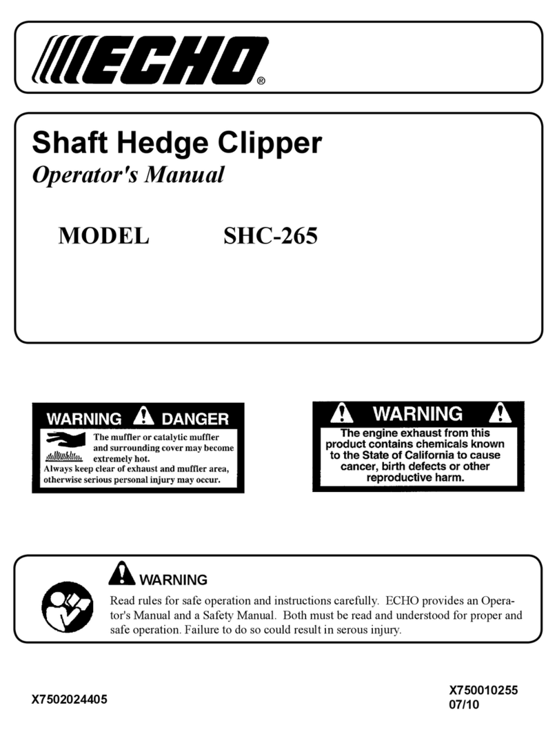 Echo SHC-265 User manual