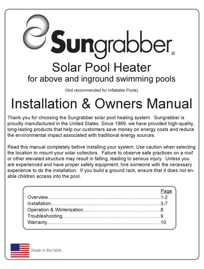 Sungrabber Solar Pool Heater Installation & owner's manual