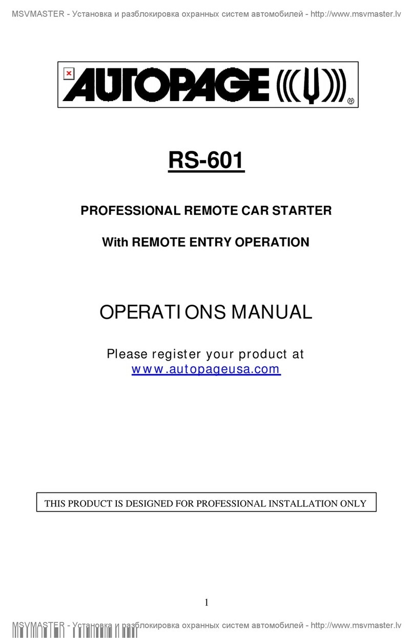 Auto Page RS-601 User manual Auto Page RS-601 User manual