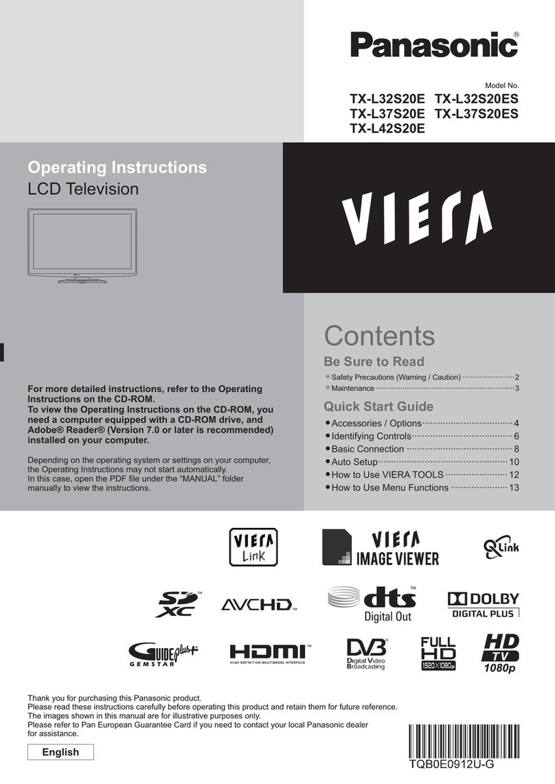 Panasonic Viera TX-L32S20E User manual