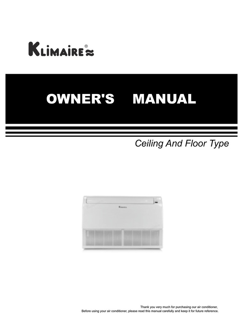 Klimaire Ceiling Type User manual Klimaire Ceiling Type User manual