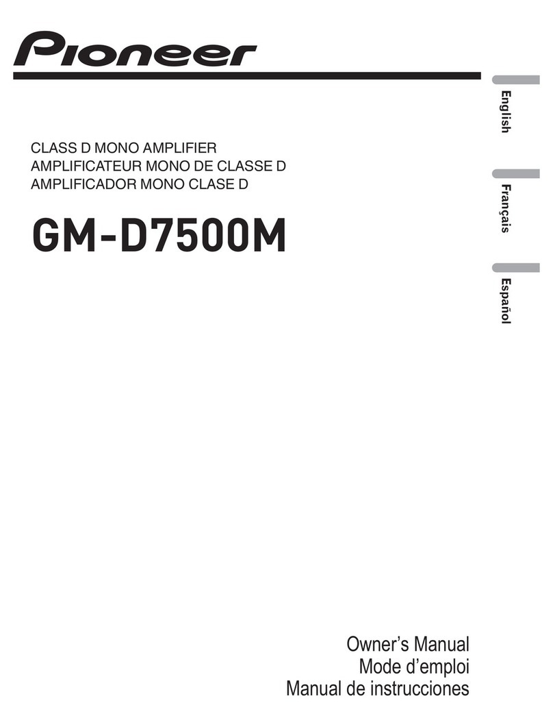 Pioneer GM-D7500M SERIES User manual