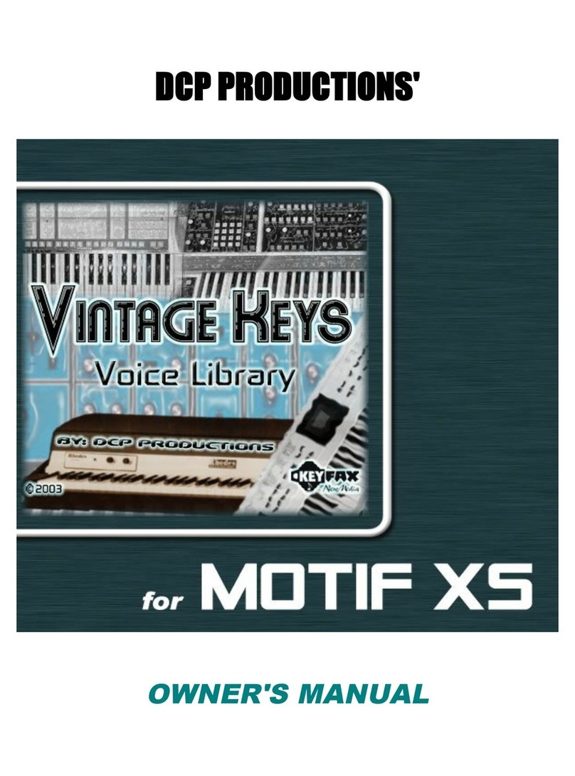 DCP Productions Motif XS owner's manual