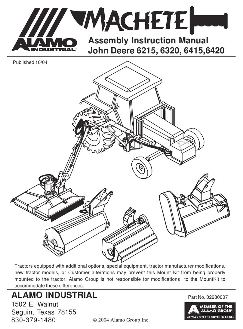 Alamo John Deere 6215 Assembly & instruction manual