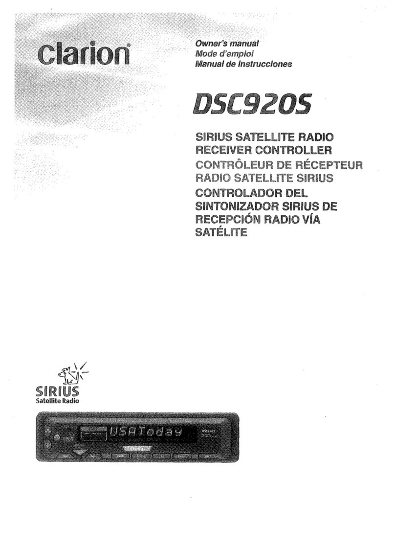 Clarion SIRIUS DSC920S User manual