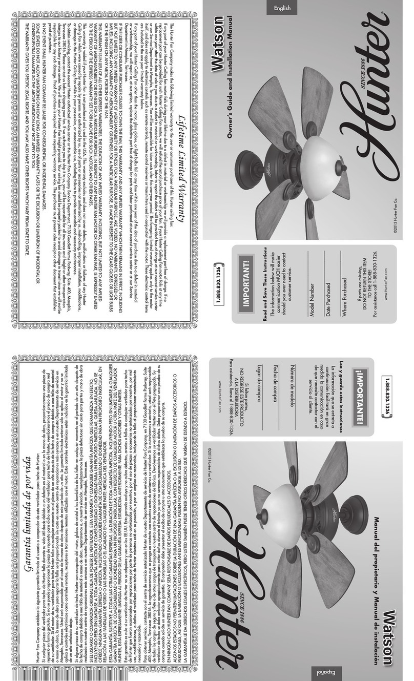 Hunter Watson Instruction manual
