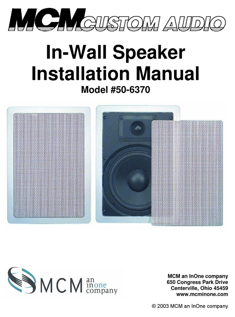 MCM Custom Audio 50-6370 installation manual