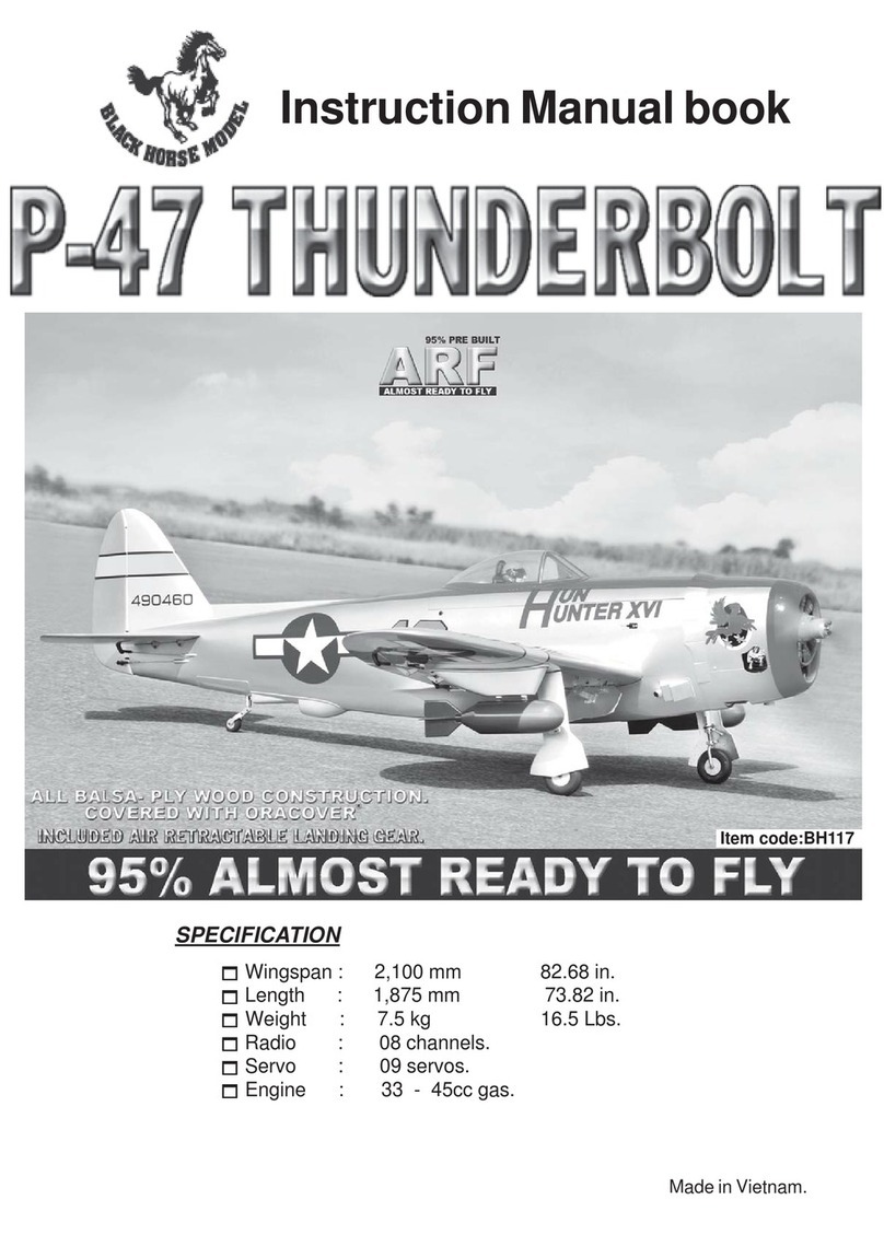 Black Horse Model P-47 THUNDERBOLT BH117 Instruction manual book Black Horse Model P-47 THUNDERBOLT BH117 Instruction manual book