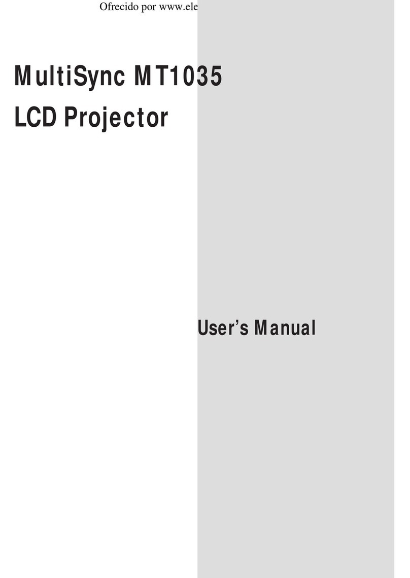 NEC MT1035 - MultiSync XGA LCD Projector User manual