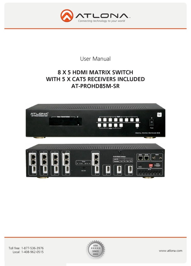 Atlona AT-PROHD85M-SR User manual