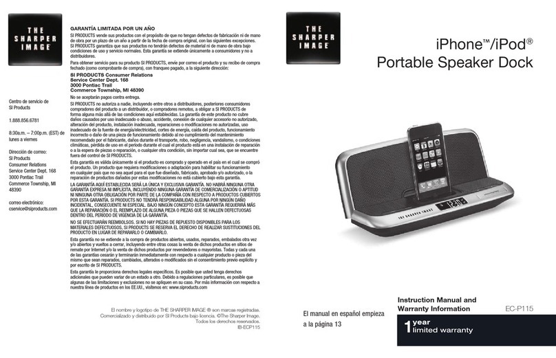 Sharper Image EC-P115 Instruction Manual