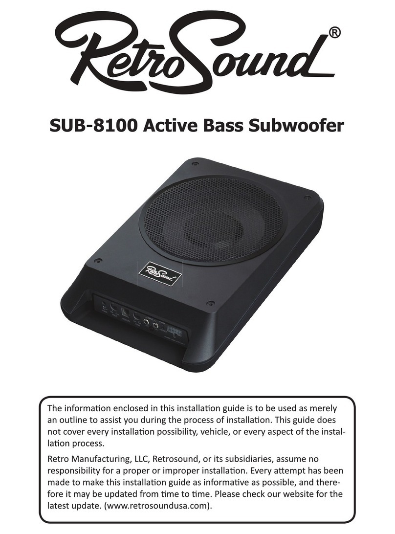 RetroSound SUB-8100 owner's manual