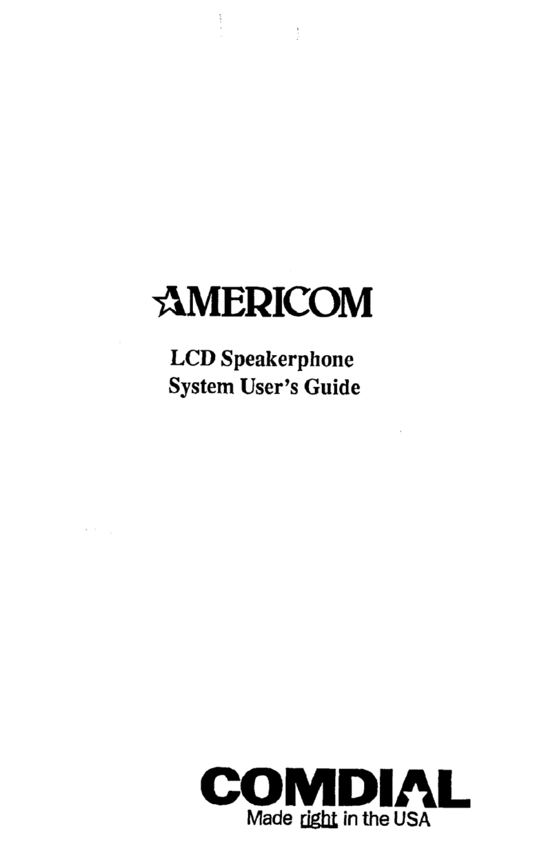 Comdial 7OlOS User manual