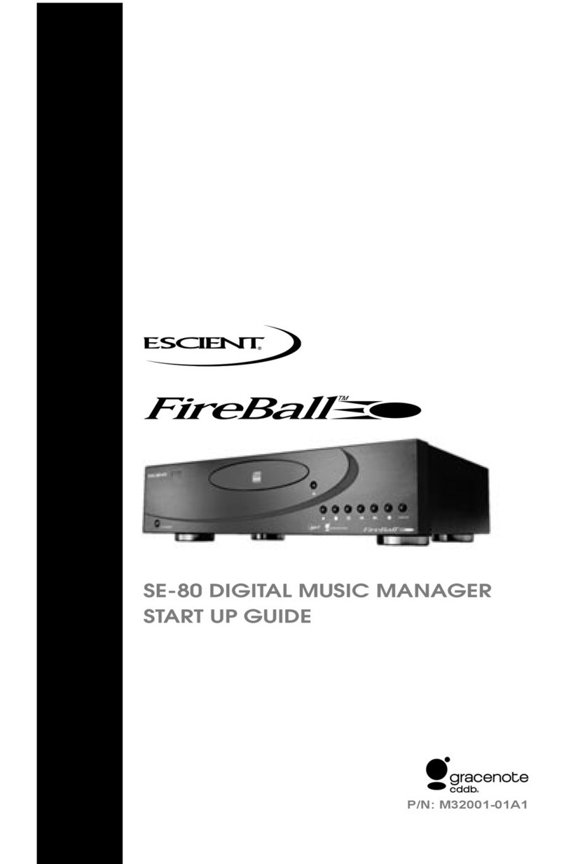 Escient FireBall SE-80 Startup guide