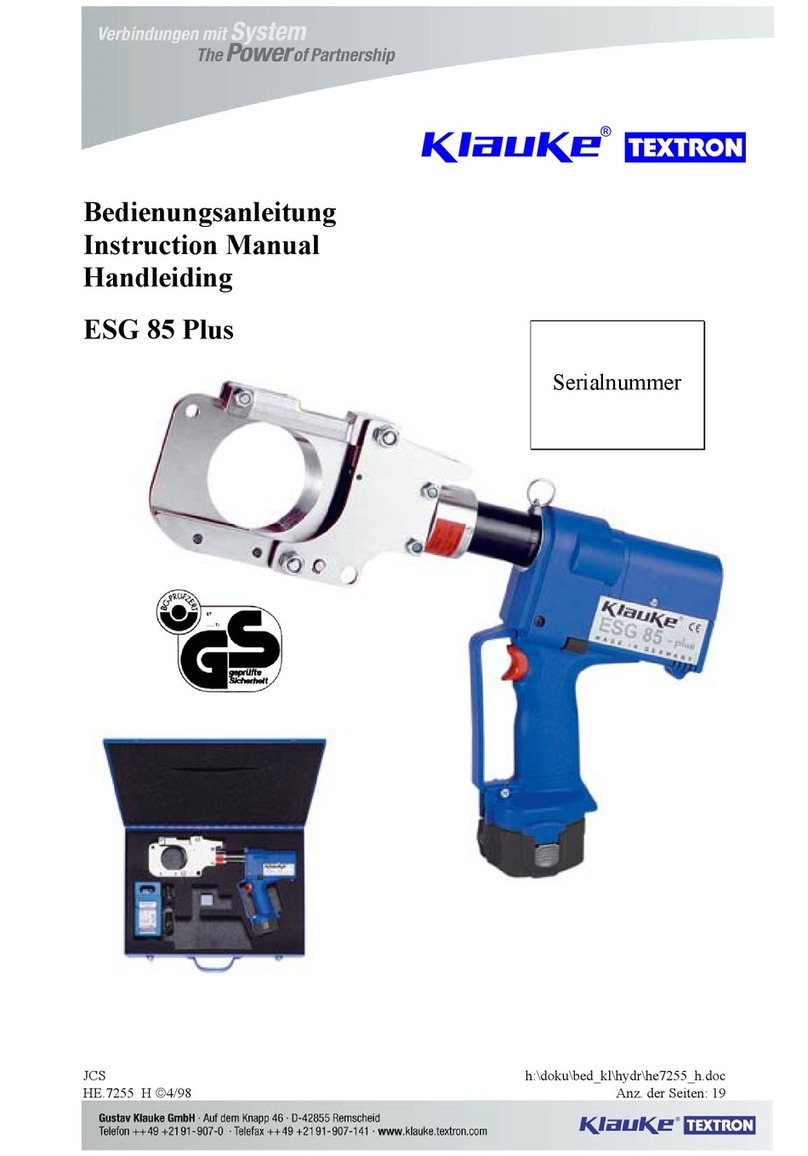 Klauke ESG 85 Plus User manual