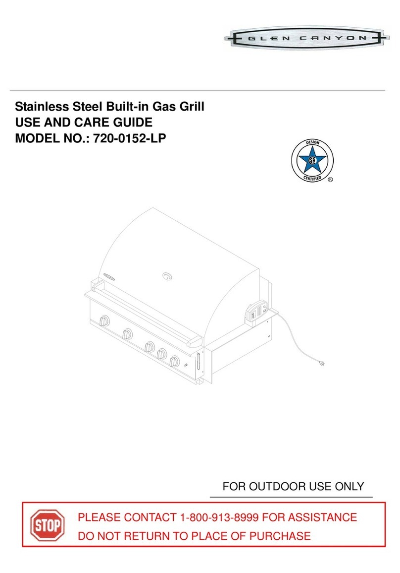 GLEN CANYON 720-0152-LP Use and care guide