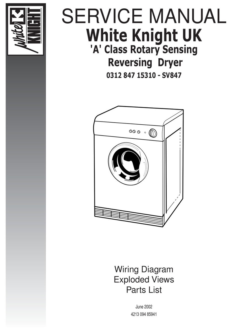 White Knight SV847 User manual