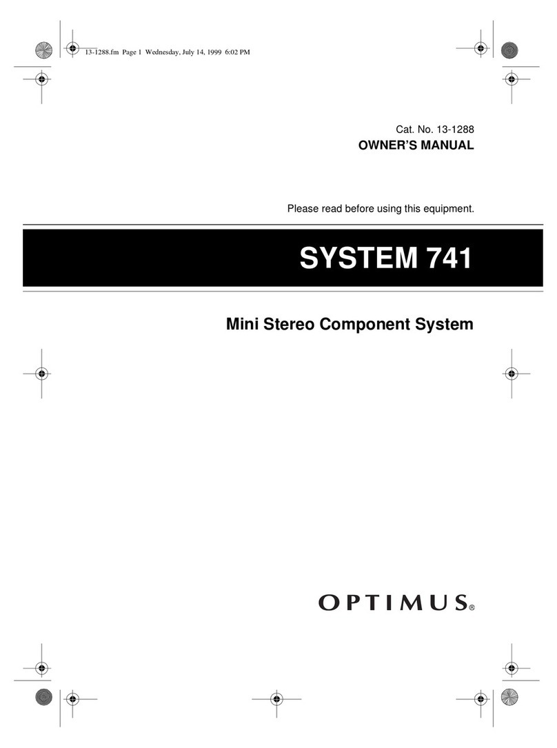 Optimus SYSTEM 741 owner's manual