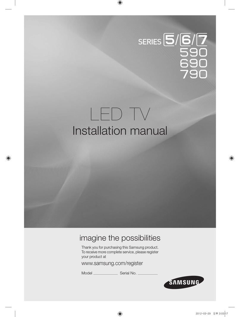 Samsung HG32EA790 SERIES installation manual