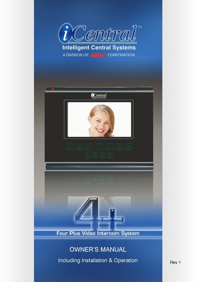iCentral 4+ Video Intercom System owner's manual