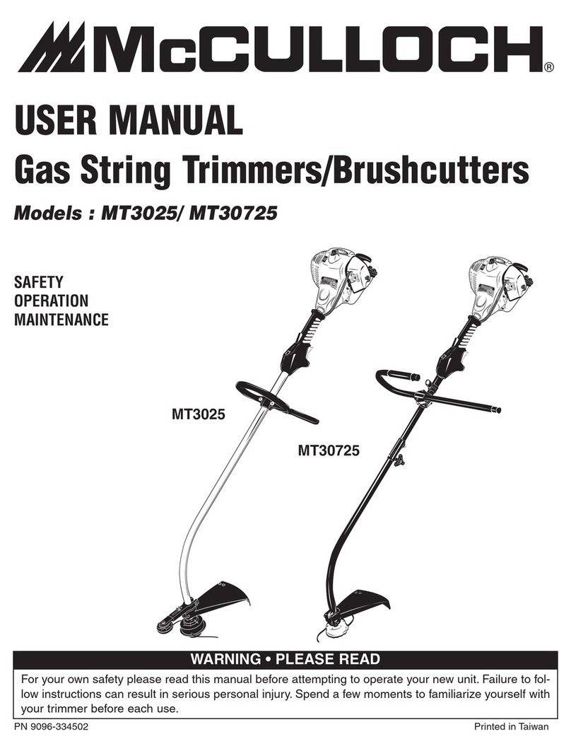 McCulloch MT3025 user manual