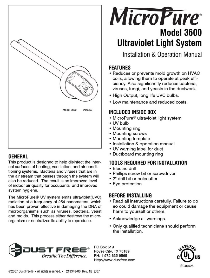 MICROPURE 3600 Installation & operation manual