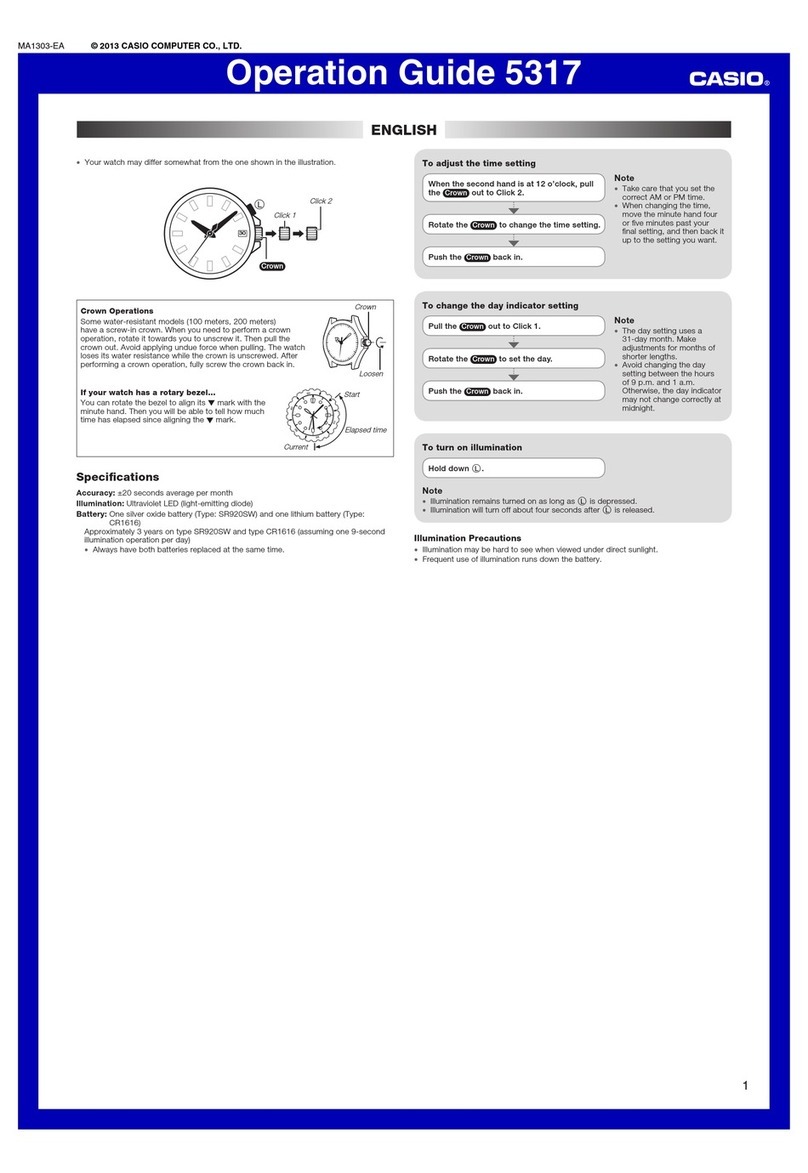 Casio 5317 User manual