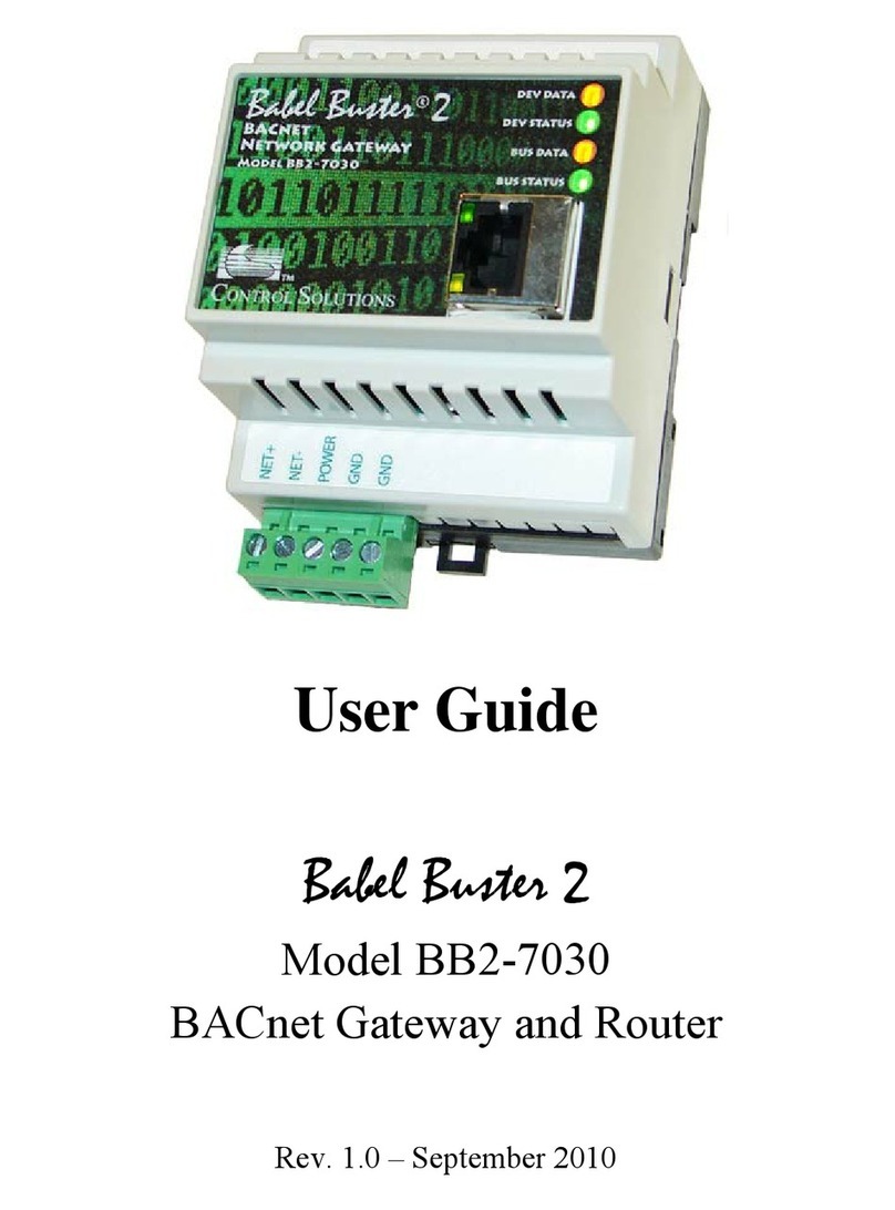CONTROL SOLUTIONS BB2-7030 User manual CONTROL SOLUTIONS BB2-7030 User manual