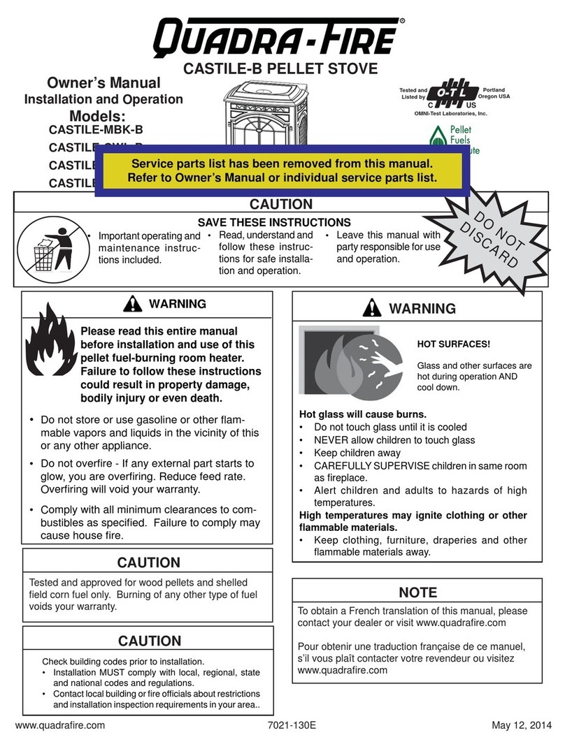 Quadra-Fire CASTILE-MBK-B Owner's manual installation and operation Quadra-Fire CASTILE-MBK-B Owner's manual installation and operation