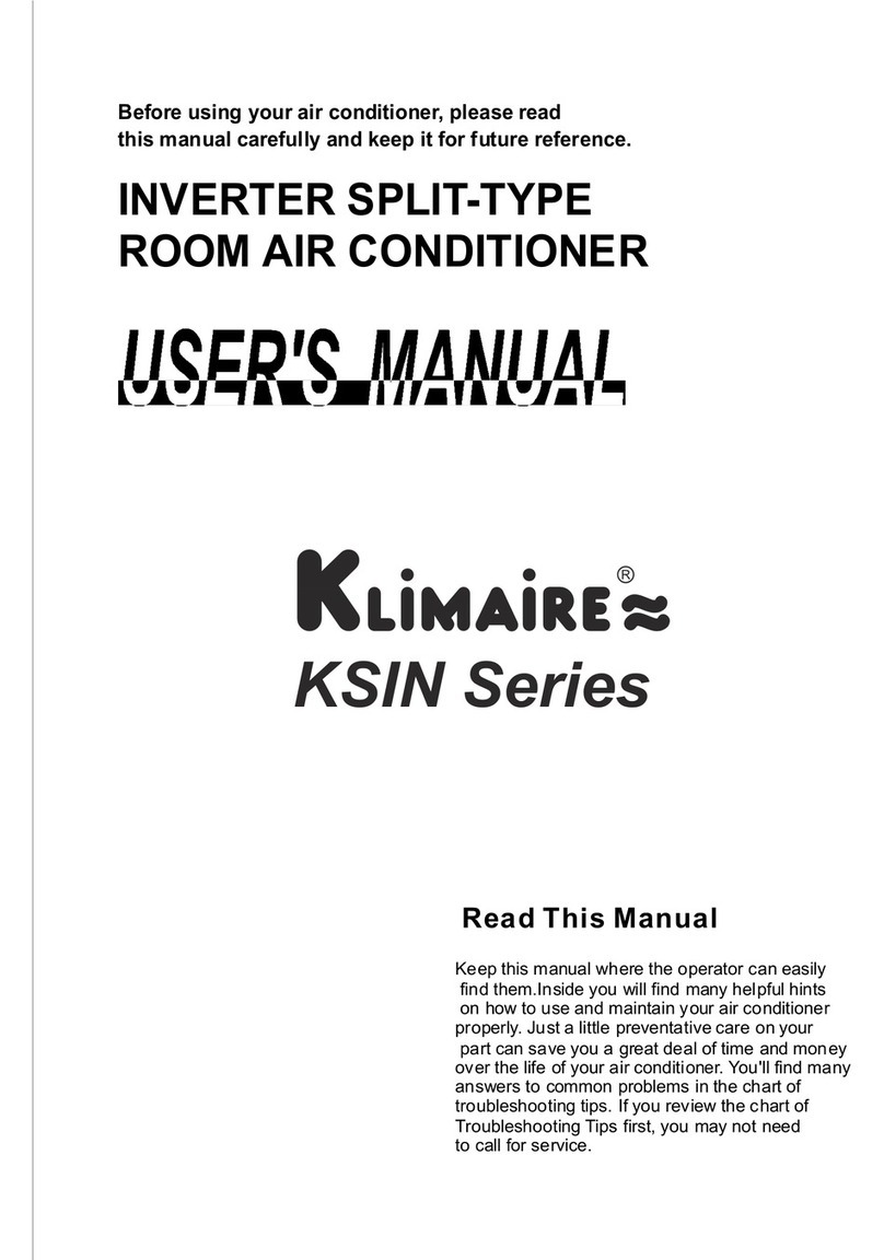 Klimaire KSIN Series User manual
