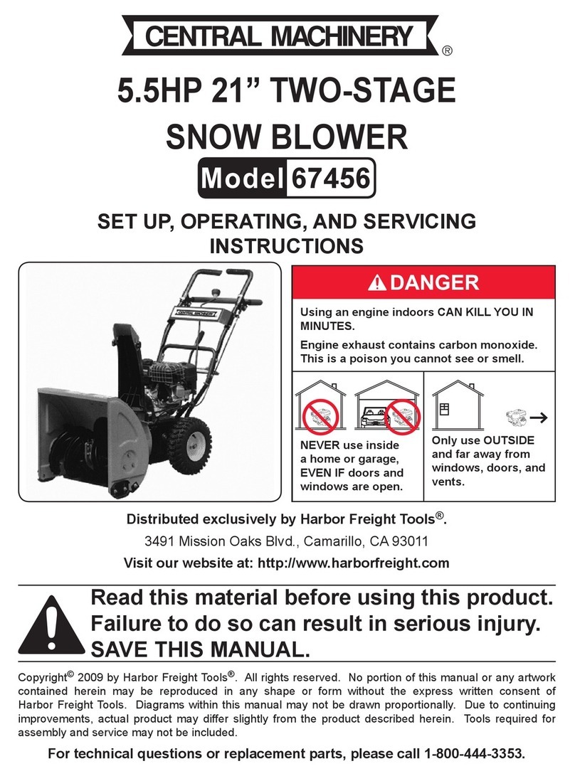 Central Machinery 67456 Operating, and servicing  instructions