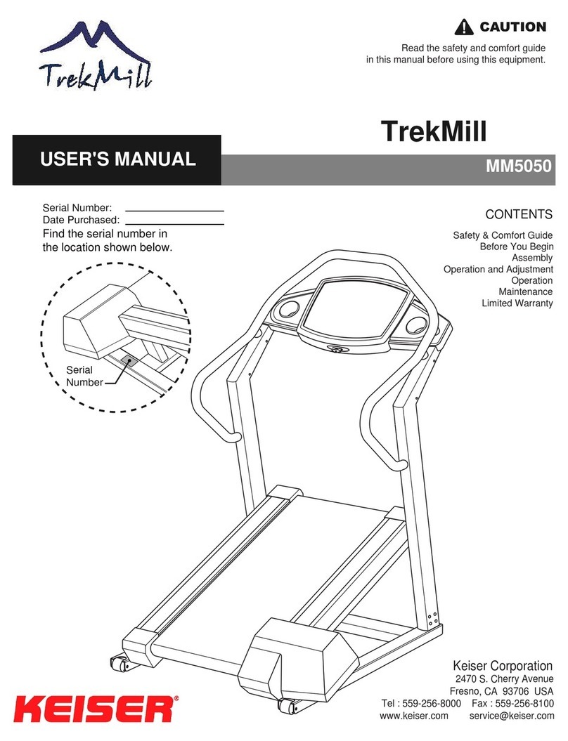 Keiser TrekMill MM5050 User manual