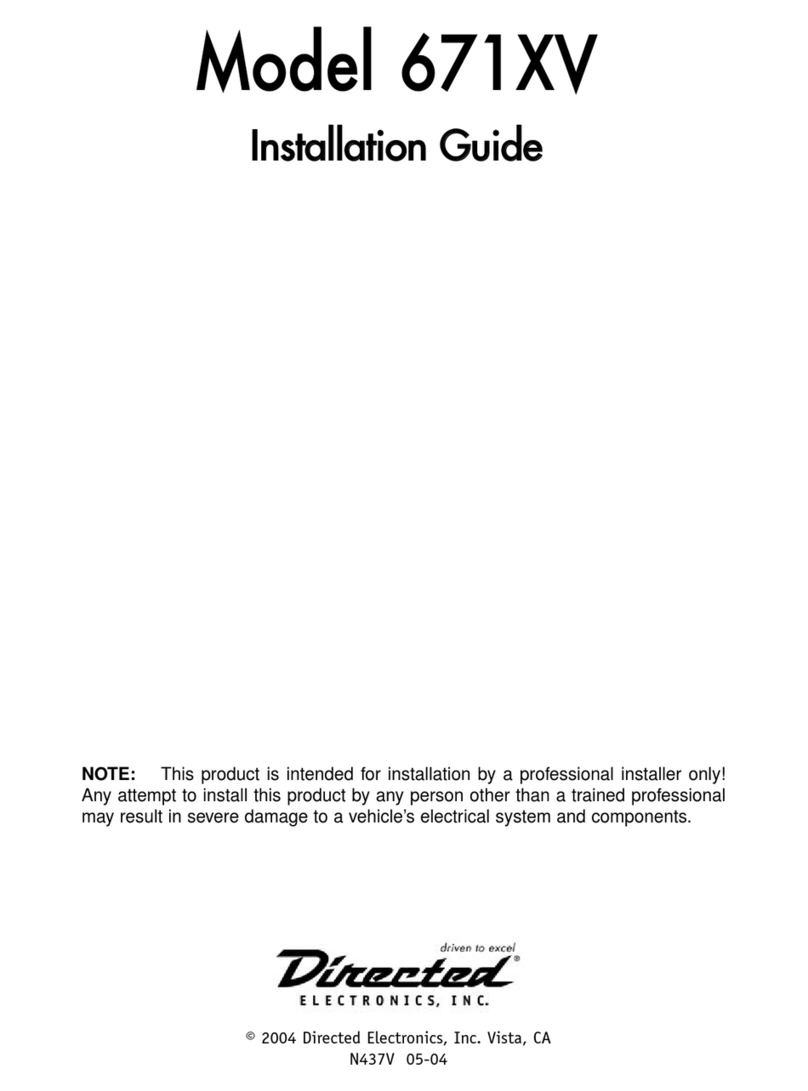 Directed Electronics 671XV installation guide