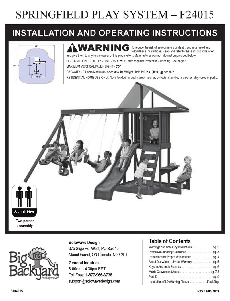 Big Backyard F24015 Installation and operating instructions