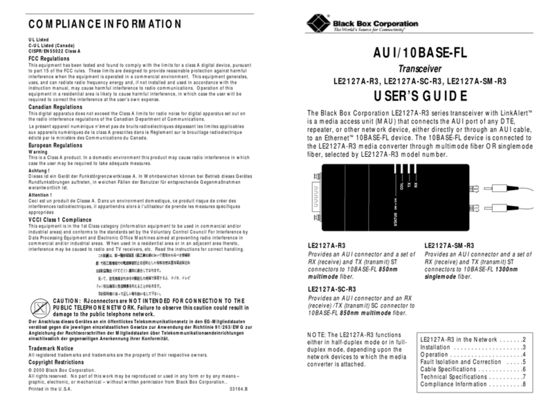 Black Box LE2127A-R3 User manual
