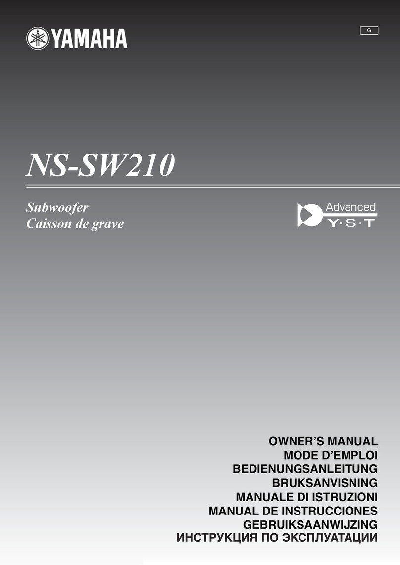 Yamaha NS-SW210 User manual